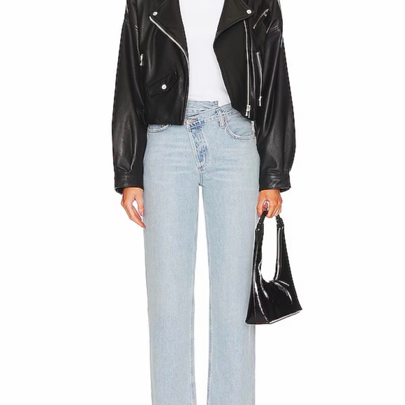 AGOLDE Criss Cross High Rise Straight Jeans Light Wash Denim | Size 23 - Picture 1 of 9